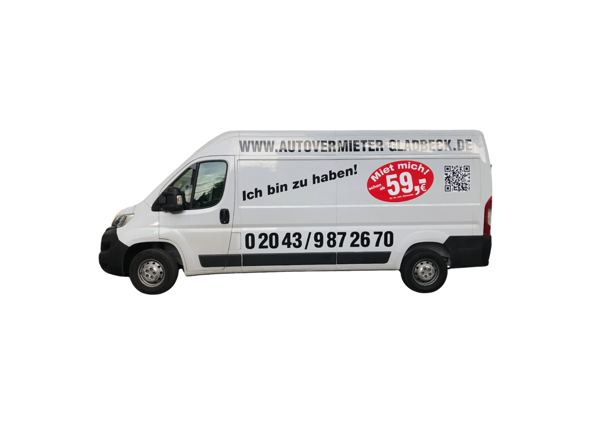 Transporter Opel Movano mit Beschriftung autovermieter-gladbeck.de